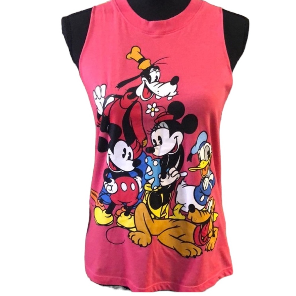 DISNEY CHARACTERS GRAPHIC PRINT TANK TOP PINK MULTI SIZE SMALL